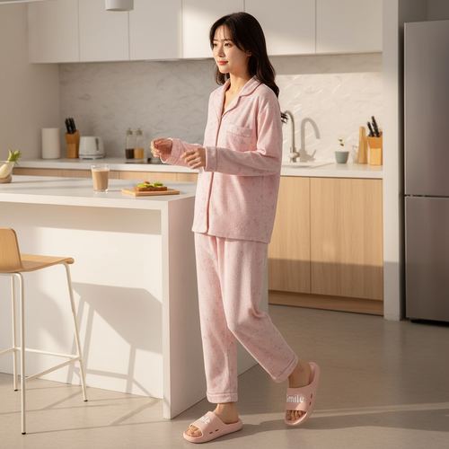 Claquette rose 2602-2 – femme asiatique, cuisine